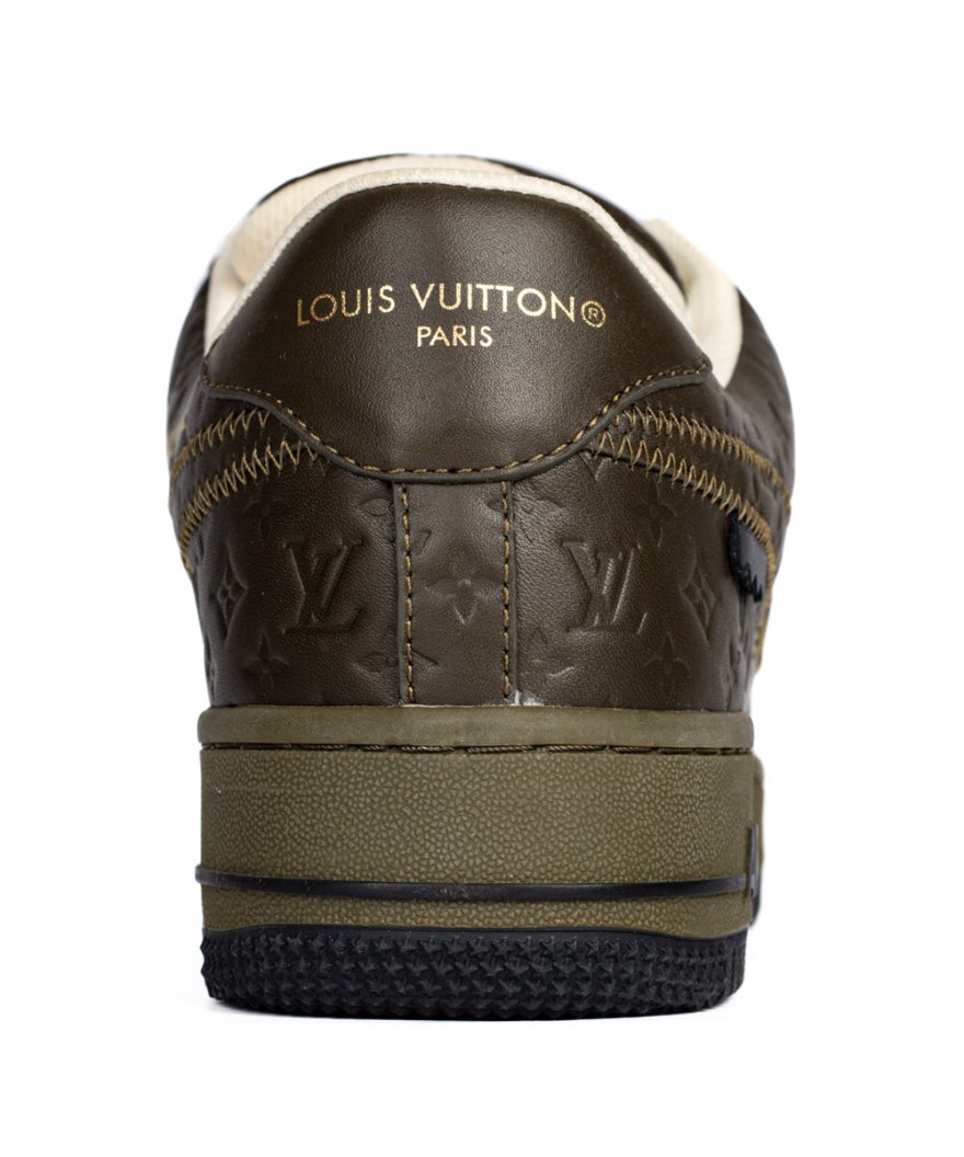 Louis Vuitton Nike Air Force 1 Virgil Abloh Olive,AIR FORCE 1,NIKE SHOES