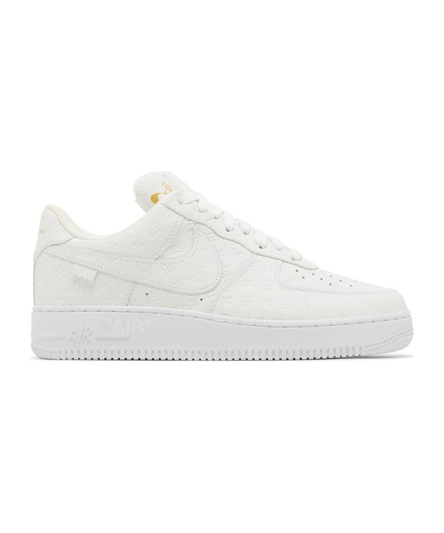 Louis Vuitton X Air Force 1 Low Triple White,AIR FORCE 1,NIKE SHOES