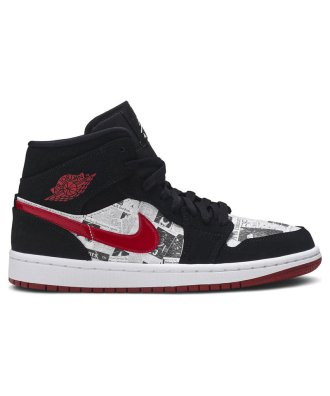 Air Jordan 1 Mid Se Newspaper,Air Jordan 1 Mid,AIR JORDAN