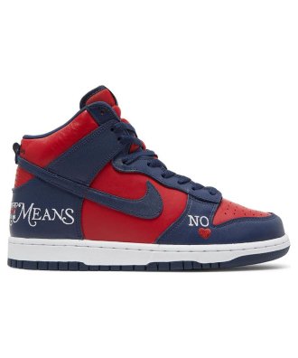 Supreme X Dunk High Sb By Any Means Red Navy,SB DUNK HIGH,SB DUNK,NIKE SHOES