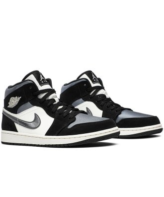 Air Jordan 1 Mid Se Satin Smoke Grey,Air Jordan 1 Mid,AIR JORDAN