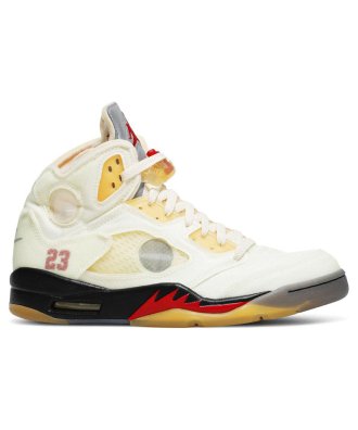 Offwhite X Air Jordan 5 Retro Sp Sail,Air Jordan 5,AIR JORDAN